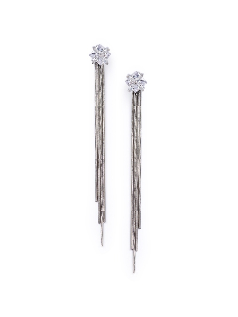 

Globus Silver-Plated Contemporary Drop Earrings