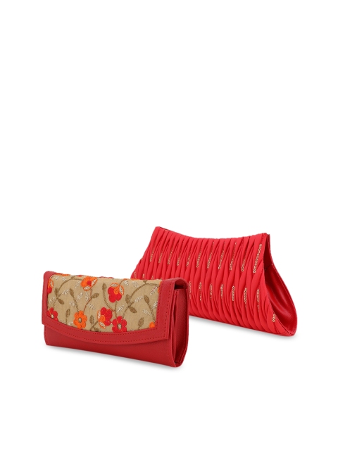 

Element Cart Set Of 2 Red Textured Clutch