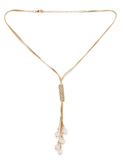 

Globus Gold-Plated & Off-White Long Necklace
