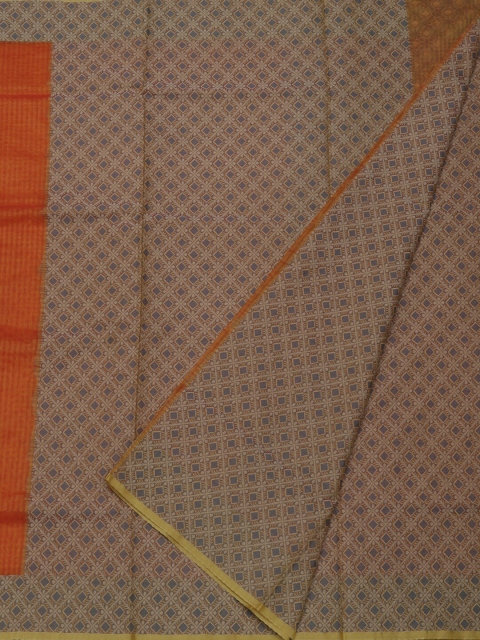 

Pothys Orange Printed Jute Cotton Saree