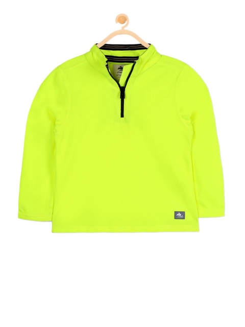 

Cherry Crumble Kids Fluorescent Green Solid Sweatshirt