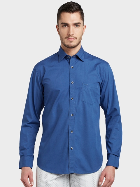 

ColorPlus Men Blue Tailored Fit Solid Casual Shirt