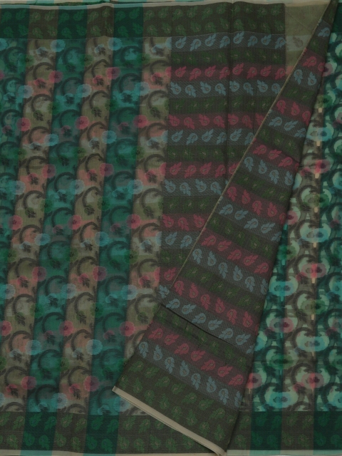 

Pothys Green & Cream-Coloured Jute Cotton Woven Design Saree