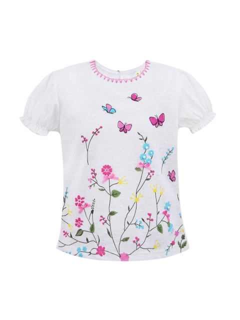 

Daffodils GIRLS WEAR Girls White Printed Top