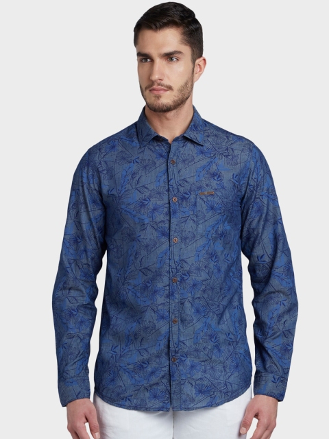 

ColorPlus Men Blue Regular Fit Printed Casual Shirt