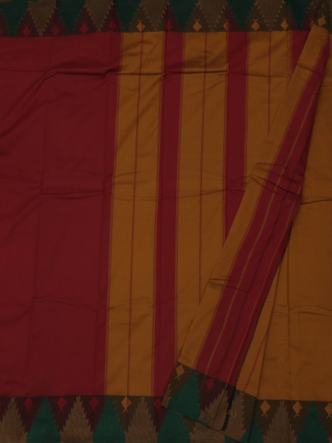

Pothys Red & Mustard Yellow Art Silk Woven Design Saree