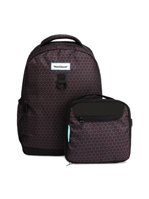 

AEROBAG Unisex Black & Pink Solid Backpack