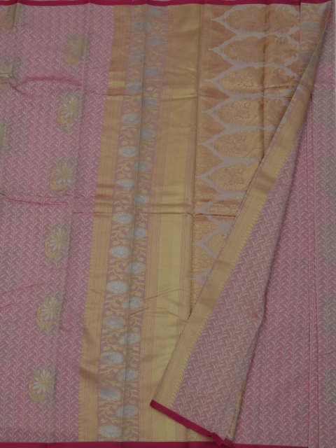 

Pothys Pink Printed Art Silk Saree