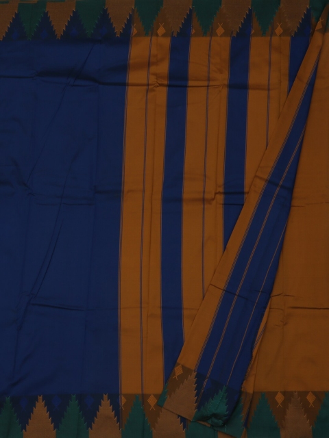 

Pothys Blue & Orange Art Silk Solid Saree