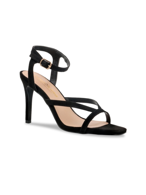 

London Rag Women Black Solid Suede Heels