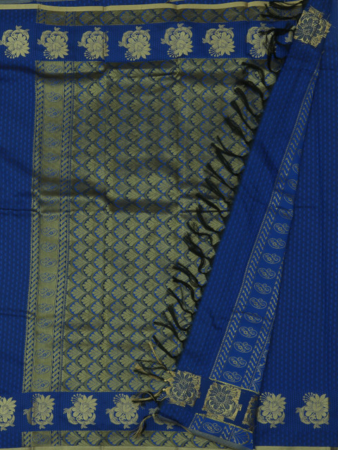 

Pothys Blue & Gold Art Silk Woven Design Saree