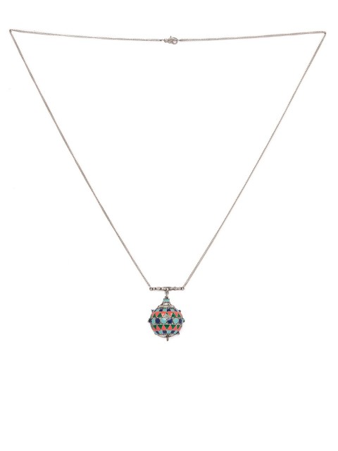 

Globus Silver-Plated Enamelled Necklace
