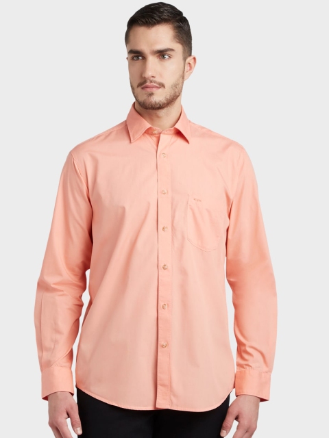 

ColorPlus Men Orange Tailored Fit Solid Casual Shirt