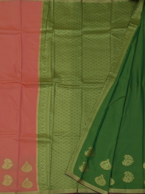 

Pothys Pink & Green Art Silk Woven Design Saree
