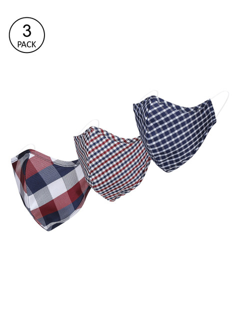 

Alvaro Castagnino Unisex 3 Pcs Reusable Outdoor 3-Ply Cloth Masks, Blue