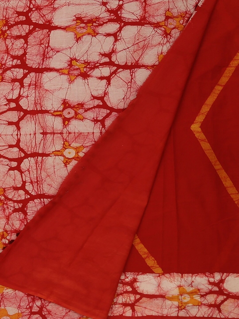 

Pothys Red Dyed Pure Cotton Saree