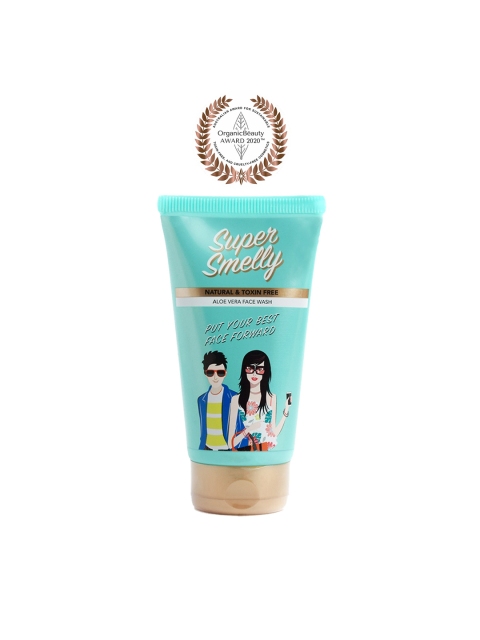 

Super Smelly Unisex Natural Aloe Vera Face Wash 100 ml, Blue