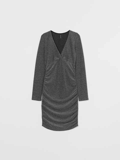 

H&M Women Grey Velour Dress