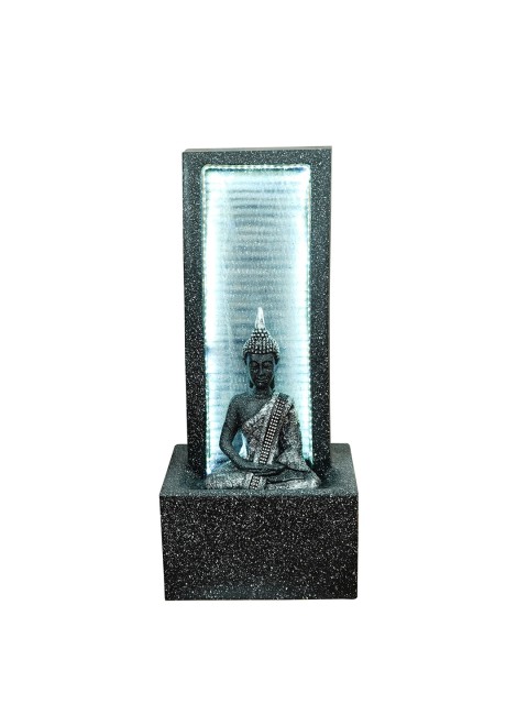 

Buddha Water Fountain with LED Light Effects and Water Pump, Black
