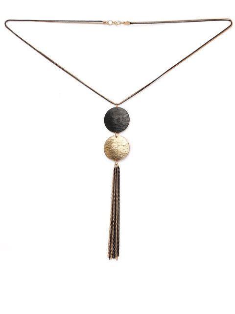 

Globus Gold-Plated & Black Long Necklace