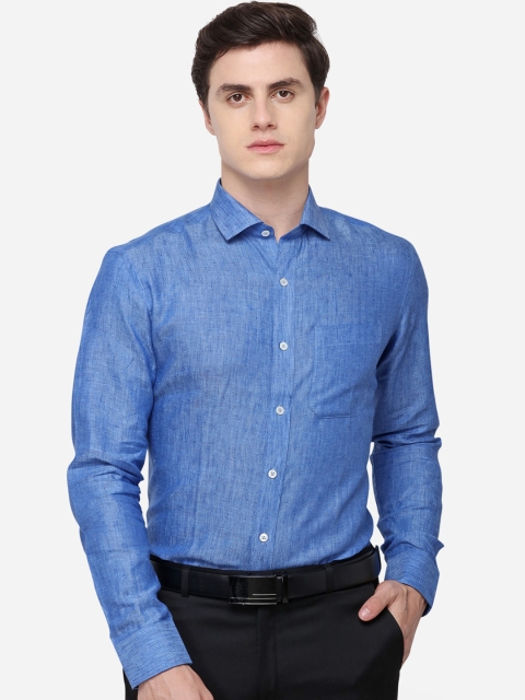 

JADE BLUE Men Blue Regular Fit Self Design Formal Shirt