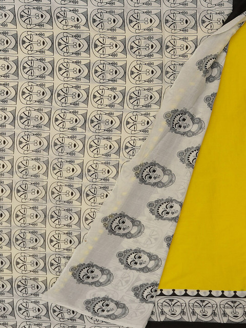 

Pothys Yellow Printed Pure Cotton Saree