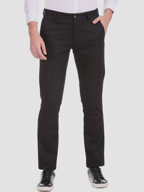 

Arrow Sport Men Black Slim Fit Solid Regular Trousers