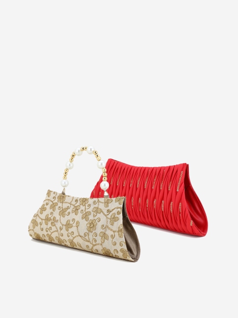 

Element Cart Multi Color Causal Pack Of 2 Purse Clutch, Beige