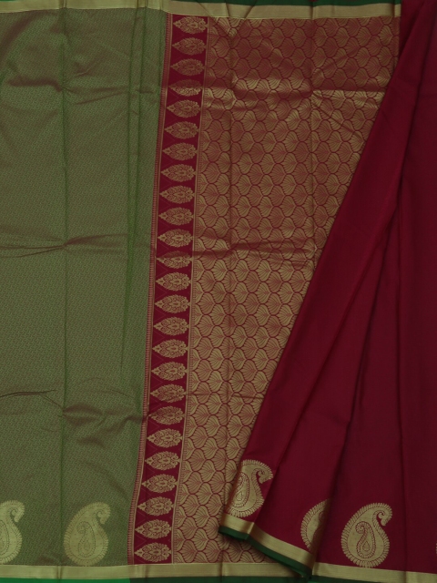 

Pothys Green & Maroon Art Silk Woven Design Saree