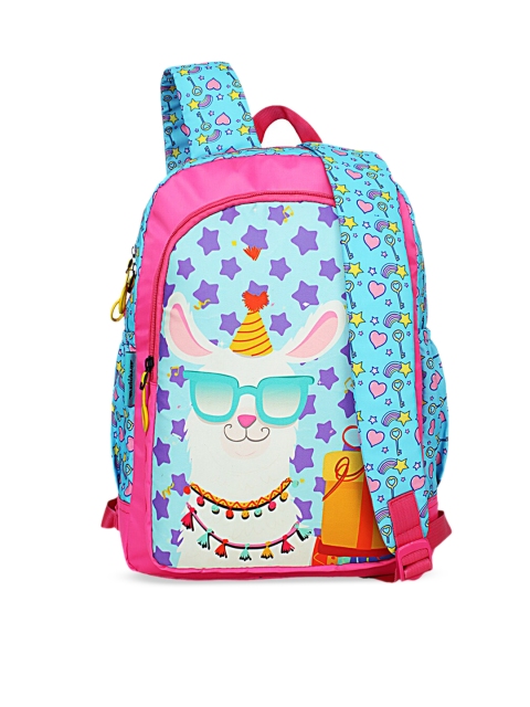 

AEROBAG Unisex Turquoise Blue & Pink Graphic Backpack