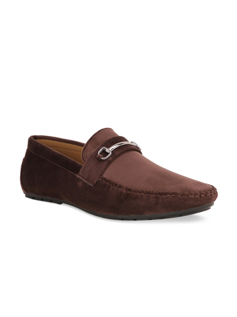 

CASOR Men Brown Suede Loafers