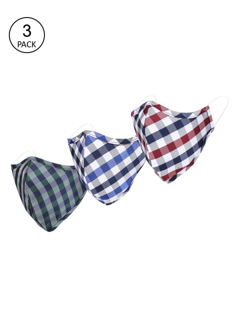 

Alvaro Castagnino Unisex 3 Pcs Reusable Outdoor 3-Ply Cloth Masks, Green