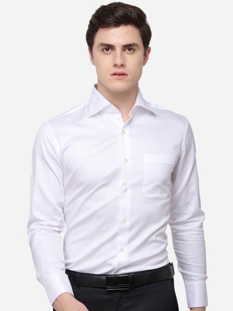

JADE BLUE Men White Regular Fit Solid Formal Shirt