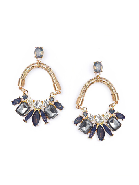 

Globus Charcoal Grey & Gold Contemporary Drop Earrings