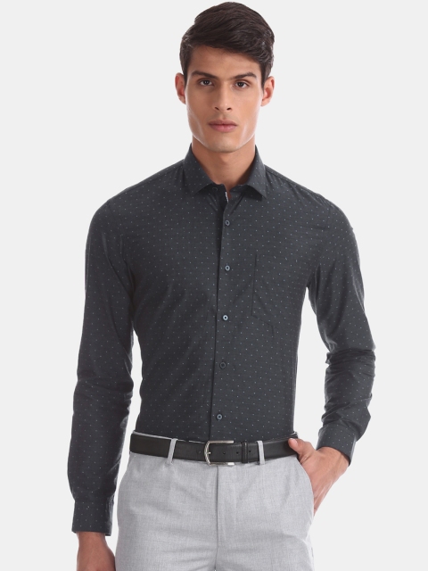 

Arrow Men Blue & Grey Slim Fit Printed Formal Shirt