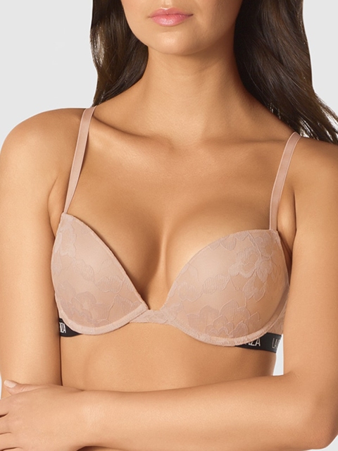 

La Senza Nude-Coloured Lace Underwired Lightly Padded Balconette Bra 11135508-20BH