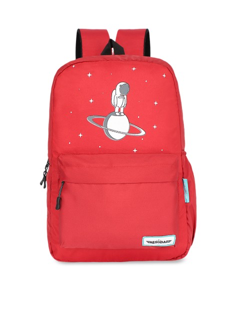 

AEROBAG Unisex Red & Off-White Solid Backpack