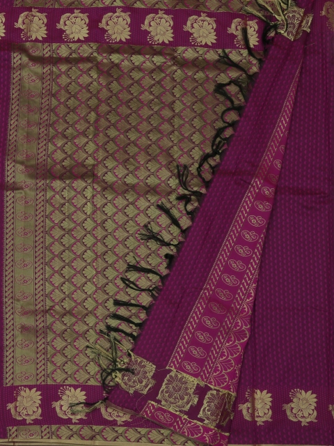 

Pothys Magenta & Gold Art Silk Woven Design Saree
