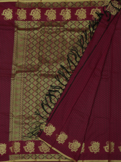 

Pothys Magenta & Gold Art Silk Woven Design Saree