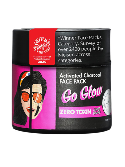 

Super Smelly Unisex Go Glow Natural Face Pack For Glowing Skin, Black