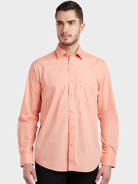 

ColorPlus Men Orange Tailored Fit Solid Casual Shirt