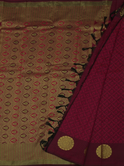 

Pothys Magenta Woven Design Art Silk Saree