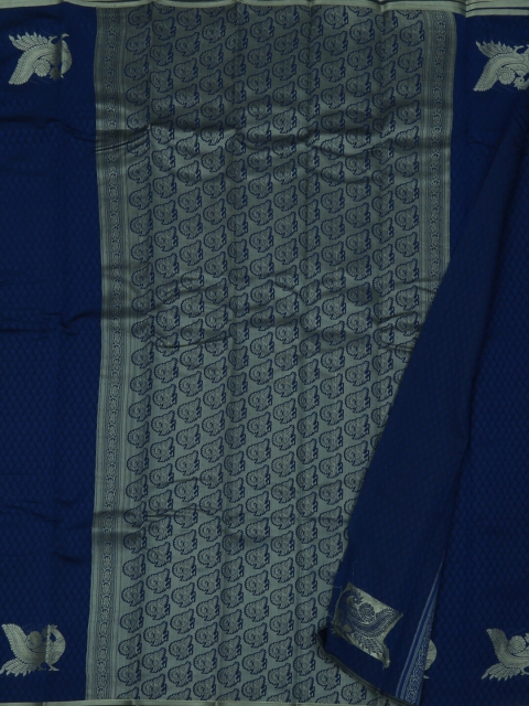 

Pothys Navy Blue Woven Design Art Silk Saree