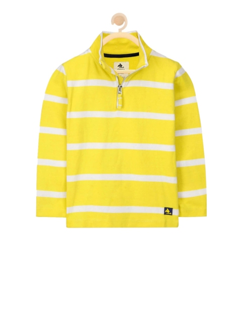 

Cherry Crumble Kids Yellow & White Striped Sweatshirt