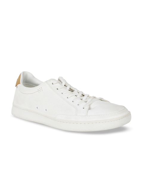

ALDO Men White Woven Design Sneakers