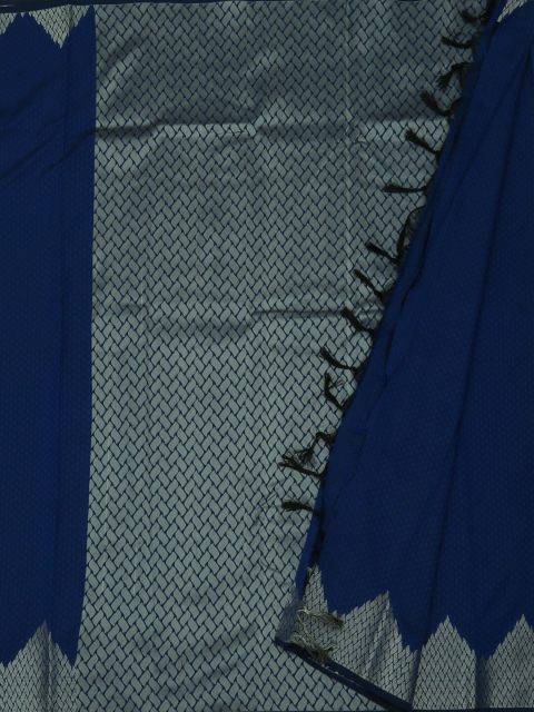 

Pothys Blue Solid Art Silk Saree