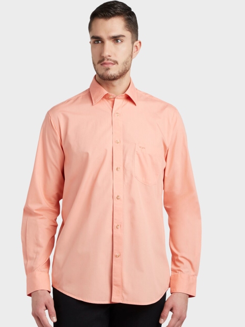 

ColorPlus Men Orange Tailored Fit Solid Casual Shirt