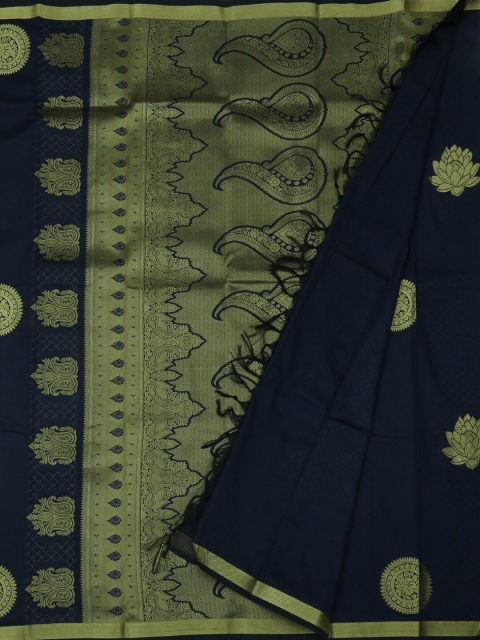 

Pothys Navy Blue & Black Art Silk Woven Design Saree