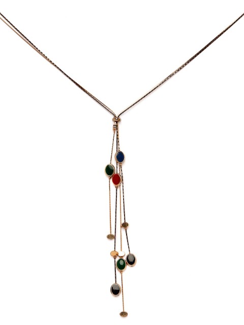 

Globus Gold & Black Tasselled Necklace