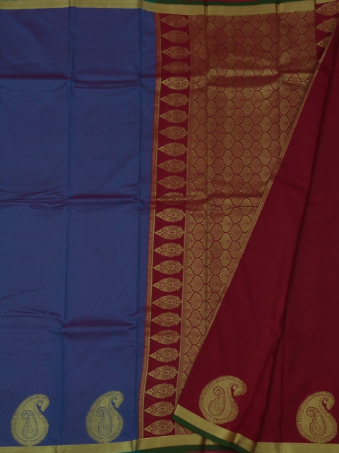 

Pothys Blue Woven Design Art Silk Saree